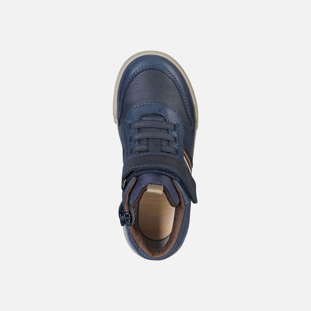 Geox Erkek Çocuk Spor Ayakkabı Lacivert/Kahverengi - Poseido - WYZ-849170